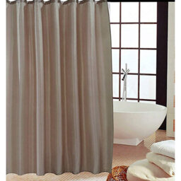 Classic Polyester Shower Curtain Soft Washable Fabric With Matching Hooks - thumbnail 1