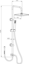 Classic Polyester Shower Curtain Soft Washable Fabric With Matching Hooks - thumbnail 2
