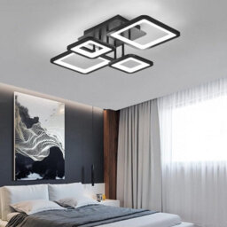 Pheashine Black Square Acrylic Led Ceiling Light 54W Dual Frame Dimmable With Remote 220V - thumbnail 3