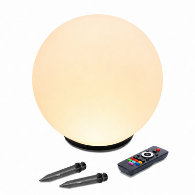 Gwsolar Solar Ball Light 40Cm Rgb Colour Changing Globe, 100Lm Warm White With Remote Control, Ip65 For Garden Patio Lawn Path - image 1