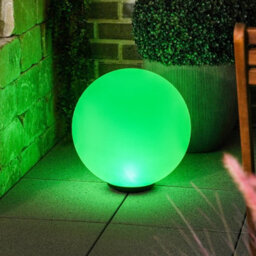 Gwsolar Solar Ball Light 40Cm Rgb Colour Changing Globe, 100Lm Warm White With Remote Control, Ip65 For Garden Patio Lawn Path - thumbnail 6
