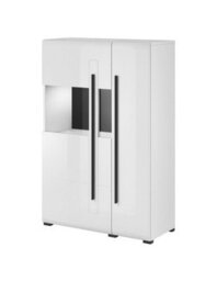 Arte Tulsa Contemporary Oak Grandson Display Cabinet With Led Lighting - W900mm X H1360mm X D390mm - thumbnail 1