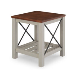 Mercers Furniture Cottage Grey Painted Pine Lamp Table Wooden With Storage Shelf Side End Unit Solid Wood 60H X 50W X 50D Cm - thumbnail 4