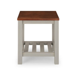 Mercers Furniture Cottage Grey Painted Pine Lamp Table Wooden With Storage Shelf Side End Unit Solid Wood 60H X 50W X 50D Cm - thumbnail 5