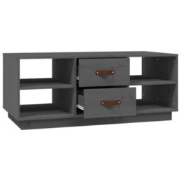 Berkfield Modern Coffee Table Grey 100X50X41 Cm Solid Wood Pine - thumbnail 6