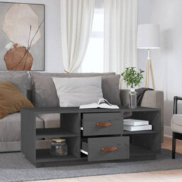 Berkfield Modern Coffee Table Grey 100X50X41 Cm Solid Wood Pine - thumbnail 3