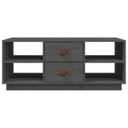 Berkfield Modern Coffee Table Grey 100X50X41 Cm Solid Wood Pine - thumbnail 5