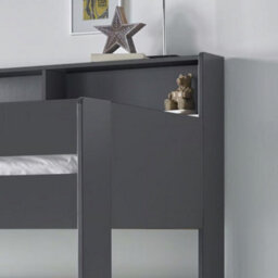 Save On Goods UK Kids Childs Single Grey Wood Bunk Bed,wooden Shelf Storage Bed Frame - thumbnail 7