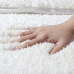 Darphe White Rectangular Non Slip Polyester Bath Mat 60Cm W X 40Cm D - thumbnail 6