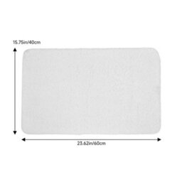 Darphe White Rectangular Non Slip Polyester Bath Mat 60Cm W X 40Cm D - thumbnail 8