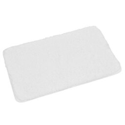 Darphe White Rectangular Non Slip Polyester Bath Mat 60Cm W X 40Cm D - thumbnail 4