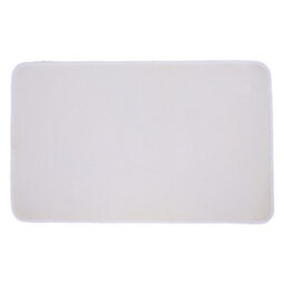 Darphe White Rectangular Non Slip Polyester Bath Mat 60Cm W X 40Cm D - thumbnail 5