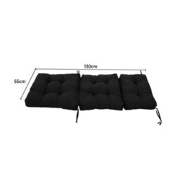 Living And Home Garden Bench Recliner Chair Swing Chair Seat Pad Cushion Sunlounger Cushion For Indoor Outdoor,black - thumbnail 5