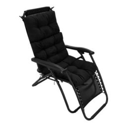 Living And Home Garden Bench Recliner Chair Swing Chair Seat Pad Cushion Sunlounger Cushion For Indoor Outdoor,black - thumbnail 6