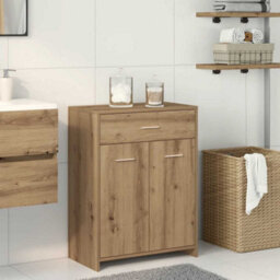 Berkfield Classic Bathroom Cabinet Artisan Oak 60X33X80 Cm Engineered Wood - thumbnail 3