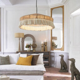 Large Boho Pendant Light Fixture Woven Basket Wicker Hemp Rope Ceiling Hanging Lamp For Dining Room Kitchen Bedroom Farmhouse - thumbnail 4