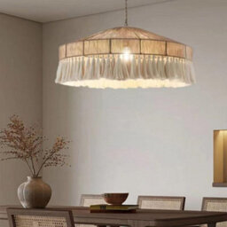 Large Boho Pendant Light Fixture Woven Basket Wicker Hemp Rope Ceiling Hanging Lamp For Dining Room Kitchen Bedroom Farmhouse