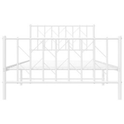 Berkfield Metal Bed Frame Without Mattress With Footboard White 107X203Cm - thumbnail 5