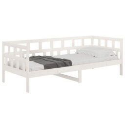 Berkfield Day Bed White Solid Wood Pine 90X190 Cm - thumbnail 6