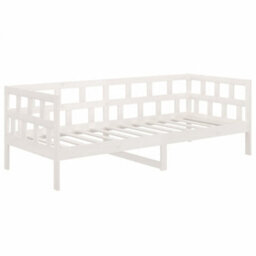 Berkfield Day Bed White Solid Wood Pine 90X190 Cm - thumbnail 7