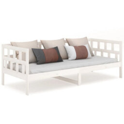 Berkfield Day Bed White Solid Wood Pine 90X190 Cm - thumbnail 2