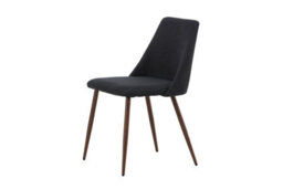 Set Of 2 Night Black Upholstery Dining Chairs- Steel With Mocca 3D Paper - D56Xw48Xh83Cm, Seat Height 49Cm - thumbnail 6