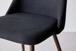 Set Of 2 Night Black Upholstery Dining Chairs- Steel With Mocca 3D Paper - D56Xw48Xh83Cm, Seat Height 49Cm - thumbnail 3