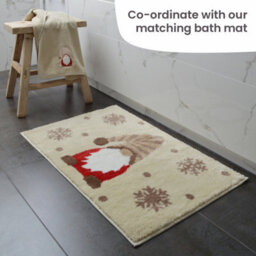 Allure Bath Fashions Pack Of 2 Gonk Christmas Hand Towels - 100% Cotton Festive Tea Towels (Beige) - thumbnail 5