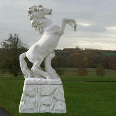 Stunning Large Rearing Horse On Wall Design Base 140Cm Tall - image 1