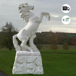 Stunning Large Rearing Horse On Wall Design Base 140Cm Tall - thumbnail 3