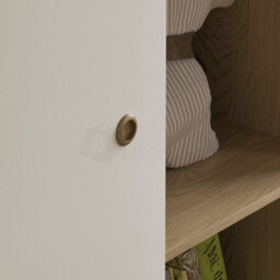 Lassic Vida Designs Neptune 1 Door 5 Shelf Wardrobe In White & Oak (H)1875mm (W)840mm (D)495mm - thumbnail 7