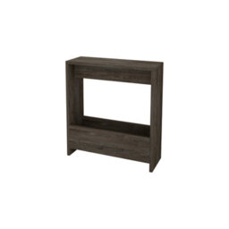 Decortie Simpi Modern Slim End Table Magazine Rack 55Cm Multipurpose Dark Coffee Living Room H 60Cm - thumbnail 2