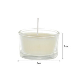 Living And Home 6 Pcs Eco-Friendly And Long-Lasting Fragrance Jasmine Scented Natural Vegetable Wax Candles In Clear Glass Cups - thumbnail 8