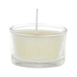 Living And Home 6 Pcs Eco-Friendly And Long-Lasting Fragrance Jasmine Scented Natural Vegetable Wax Candles In Clear Glass Cups - thumbnail 4