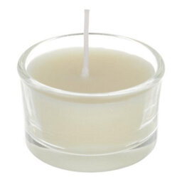 Living And Home 6 Pcs Eco-Friendly And Long-Lasting Fragrance Jasmine Scented Natural Vegetable Wax Candles In Clear Glass Cups
