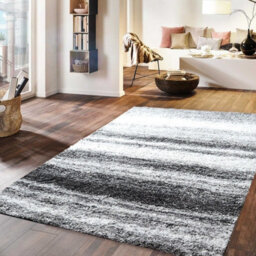 Aspect Furniture Shaded Coast Contemporary Minimalist Design Rug,black/grey/white - thumbnail 1