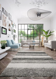 Aspect Furniture Shaded Coast Contemporary Minimalist Design Rug,black/grey/white - thumbnail 2