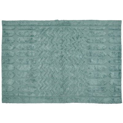 Beliani Rug Sirnak Mint Green 160 X 230 Cm Cotton - image 1