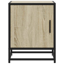 Berkfield Bedside Cabinets 2 Pcs Sonoma Oak 40X31X50 Cm Engineered Wood And Metal - thumbnail 5