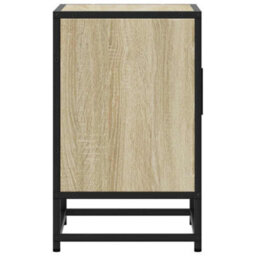 Berkfield Bedside Cabinets 2 Pcs Sonoma Oak 40X31X50 Cm Engineered Wood And Metal - thumbnail 7