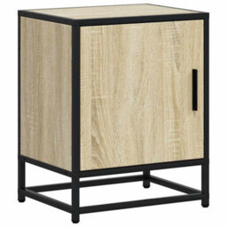 Berkfield Bedside Cabinets 2 Pcs Sonoma Oak 40X31X50 Cm Engineered Wood And Metal - thumbnail 6