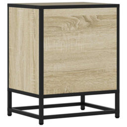 Berkfield Bedside Cabinets 2 Pcs Sonoma Oak 40X31X50 Cm Engineered Wood And Metal - thumbnail 8