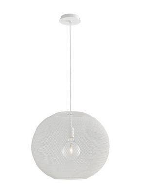 Luminosa Lighting Luminosa Esedra Dome Pendant Ceiling Light White 50X39Cm - image 1