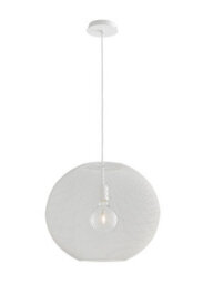 Luminosa Lighting Luminosa Esedra Dome Pendant Ceiling Light White 50X39Cm - thumbnail 1