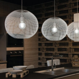 Luminosa Lighting Luminosa Esedra Dome Pendant Ceiling Light White 50X39Cm - thumbnail 2