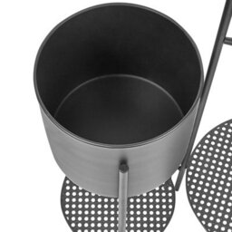 Beliani Plant Stand Ulmus Metal 58 Cm Black - thumbnail 5