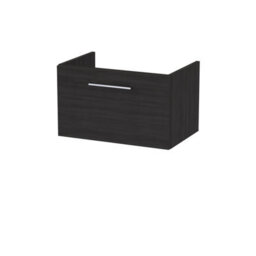 Hudson Reed Arno 600mm Wall Hung Single Drawer Unit-Charcoal Black - thumbnail 1