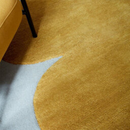 Gold White Yellow Handmade Abstract 9mm Thick Stain-Resistant Rug For Bedroom, Dining Room, Wool Area Rug-120Cm X 170Cm - thumbnail 6