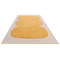 Gold White Yellow Handmade Abstract 9mm Thick Stain-Resistant Rug For Bedroom, Dining Room, Wool Area Rug-120Cm X 170Cm - thumbnail 7
