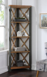 Baumhaus Urban Elegance - Reclaimed Large Corner Bookcase - thumbnail 1